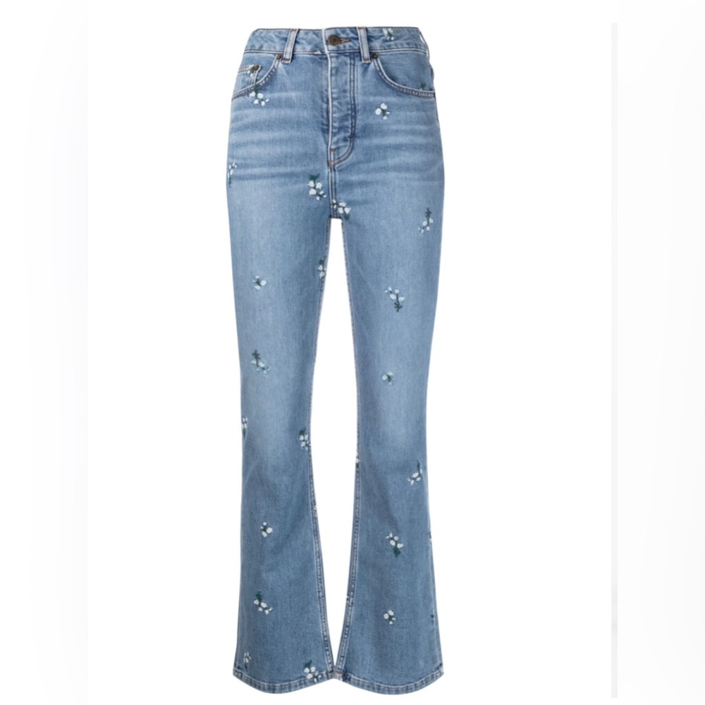 NWT Maje embroidered jeans